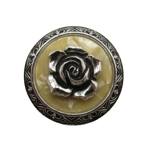 Vintage scarf ring like new from West Germany with floral motif