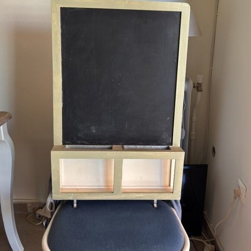 Blackboard with 2 Chalk Holders 47x72 cm Hanging Like New