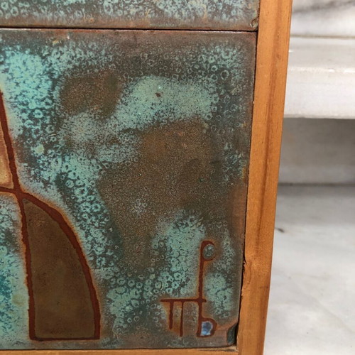 Ceramic tile by Panos Valsamakis used, set of 3 pieces