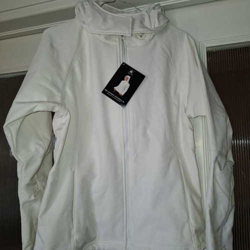 B&C Collection women's softshell jacket with hood new, white