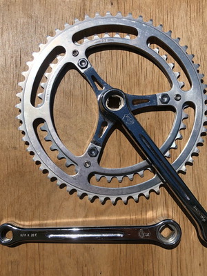 Σετ δισκοβραχίονας Campagnolo καινούργιο, μέγεθος 53/42 Τ, 1970s