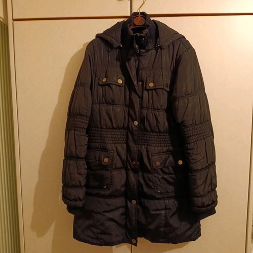 Miss Right black jacket like new, large with detachable hood
