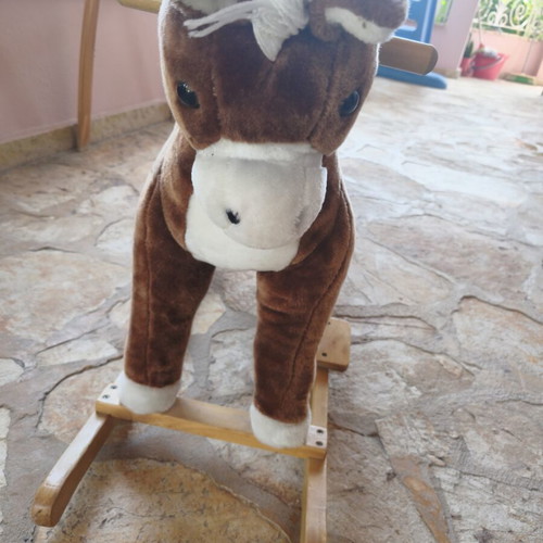 Wooden rocking horse used children's toy