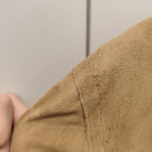 Vintage suede leather country coat camel color new