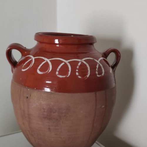 Authentic traditional clay kioupi vintage ceramic, used, 30cm