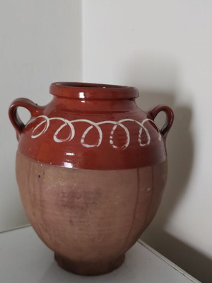 Authentic traditional clay kioupi vintage ceramic, used, 30cm