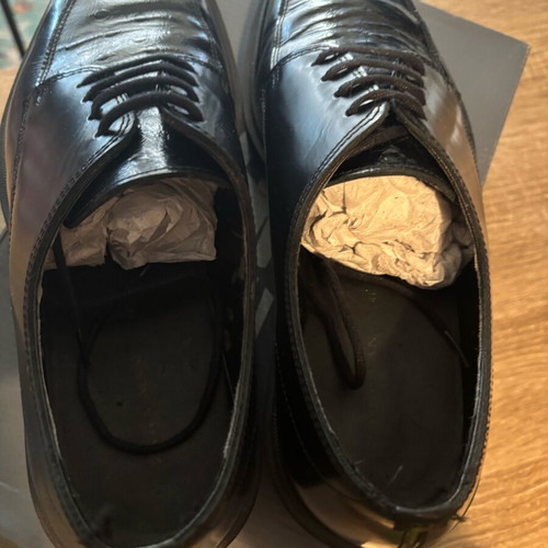 Zara leather men's casual shoes used, black, sizes 40.5-41