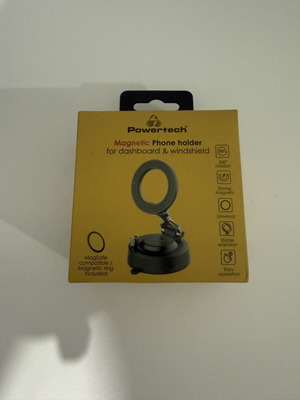 Powertech Car Phone Holder with MagSafe Magnet Black