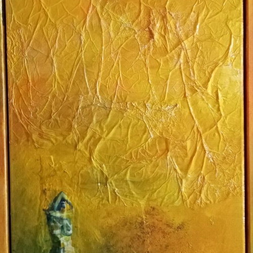 Triptych painting new, acrylic mixed media on canvas