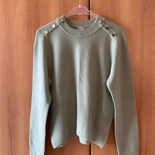 H&M women's knitted sweater new, mint color, size M