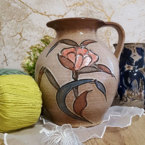 Ceramic vase and jug MCM Scheurich like new, vintage from West Germany