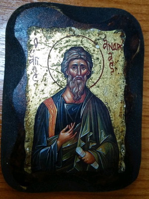 Μικρή εικόνα Αγίου Ανδρέα καινούργια, διαστάσεις 10×7 εκ.