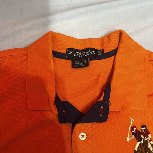 U.S. Polo Assn. children's polo shirt XL new, orange