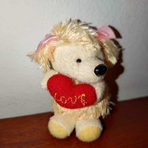 Small plush animals used, set of 6, keychain size