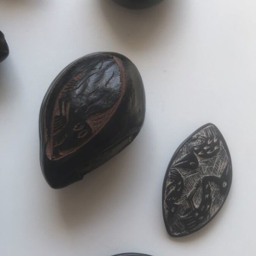 African art hand-carved nuts like new from Cameroon