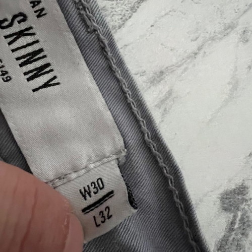 TopMan gray skinny fit pants used, size EU 46