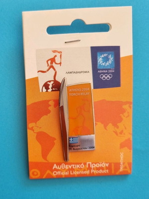 Olympic lapel pins Athens 2004, authentic, torch relay series, new