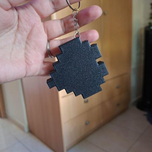 Heart keychain like new, 3D printed with three filament colors