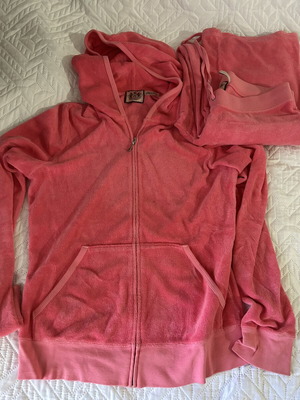 Juicy Couture tracksuit used, pink, top large, bottom petite