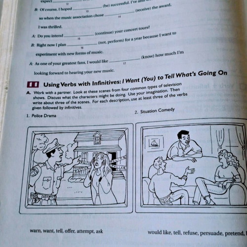 Grammar Links book used, English