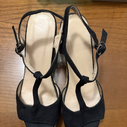 Platform sandals size 39 used, black