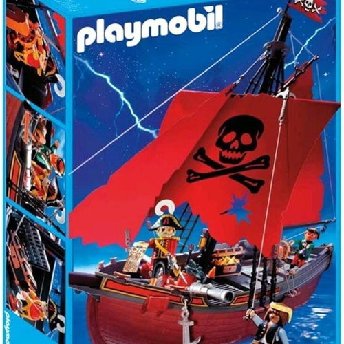 Playmobil 3900 Red Corsair pirate ship used
