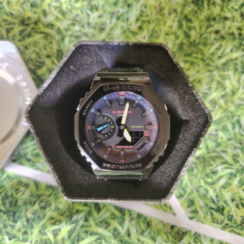 Casio G-Shock GA-2100RGB-1AER wristwatch new, black, with box