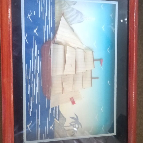 Vintage 3D framed art like new, 24x18 cm