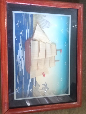 Vintage 3D framed art like new, 24x18 cm