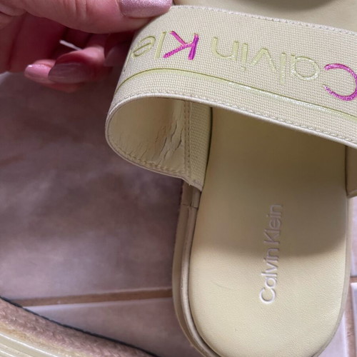 Calvin Klein flatforms like new, yellow, size 38