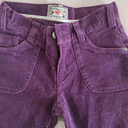 A Girl's World corduroy kids' pants No 10, purple