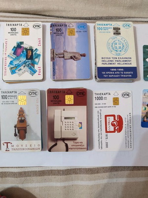 Phone cards used, pack of 82, Greek, Cypriot, Italian