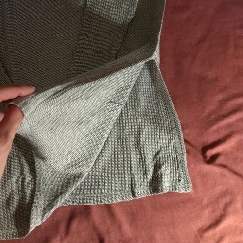 Zara ribbed dotted tunic dress used, gray and white