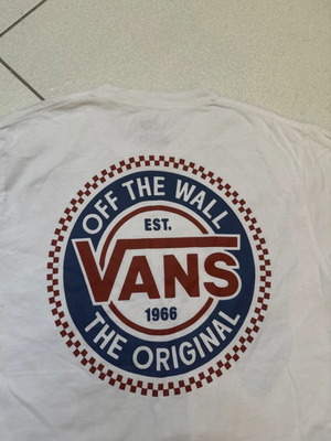 Vans white t-shirt with large back logo like new