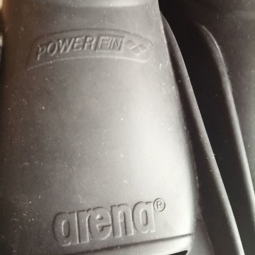 Arena Power Fin swim fins used, size 39_40, black