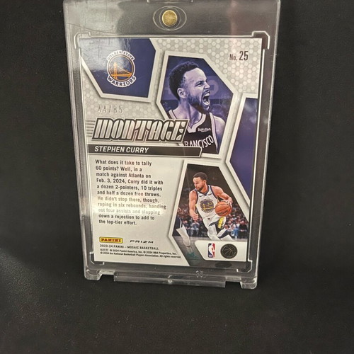 Stephen Curry Mosaic card numbered /85 like new