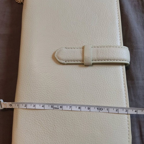 Zara leather wallet on a chain new, beige