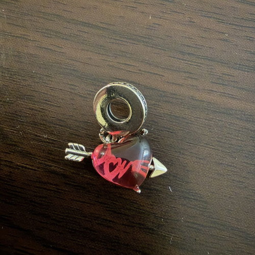 Pandora symbol red heart love charm like new