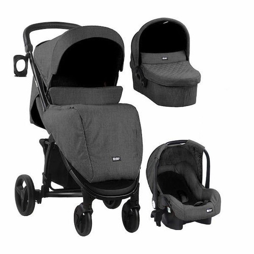 Kikka Boo Madrid 3 in 1 stroller with car seat and carrycot