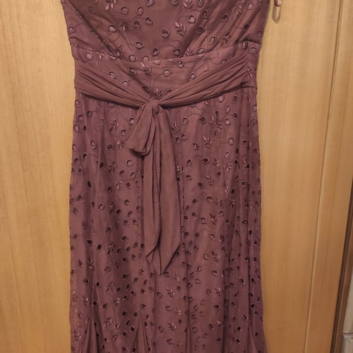 Coast dress used, summer evening, deep brick color, strapless, lace, size 36
