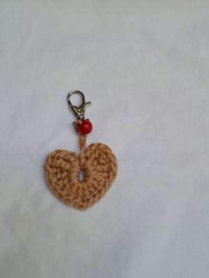 Charms keychain handmade, new, pink