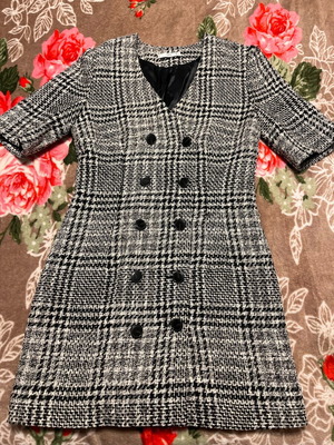 Mango dress like new, size S-M, black and white