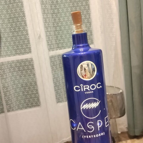 Decorative bottle with lights, height 42 cm