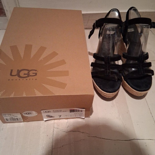 Ugg Australia platform sandals size 38 like new, black