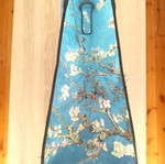 Shoulder bag with Vincent van Gogh painting design, like new, turquoise