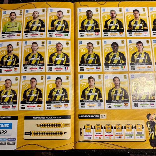 Panini Super League 2024-25 album used, 100% complete