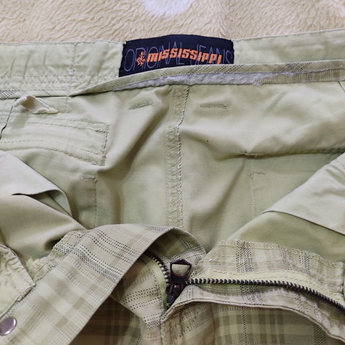 Original Jeans Mississippi men's bermuda shorts used, 100% cotton, green, size L