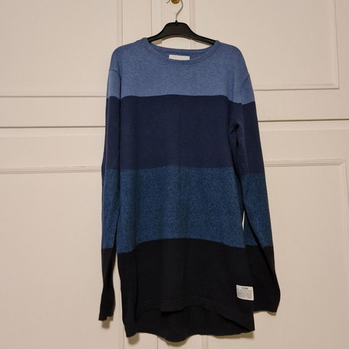 Jack & Jones men's sweater used, blue, size L, spring knit