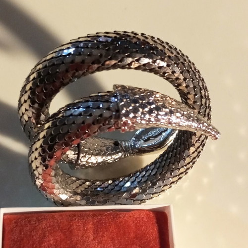 Whiting & Davis snake bracelet like new, stainless steel plated