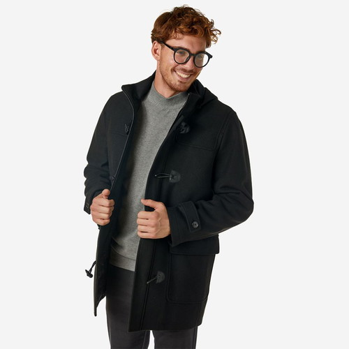 Sogo Montgomery Coat Black New Men's